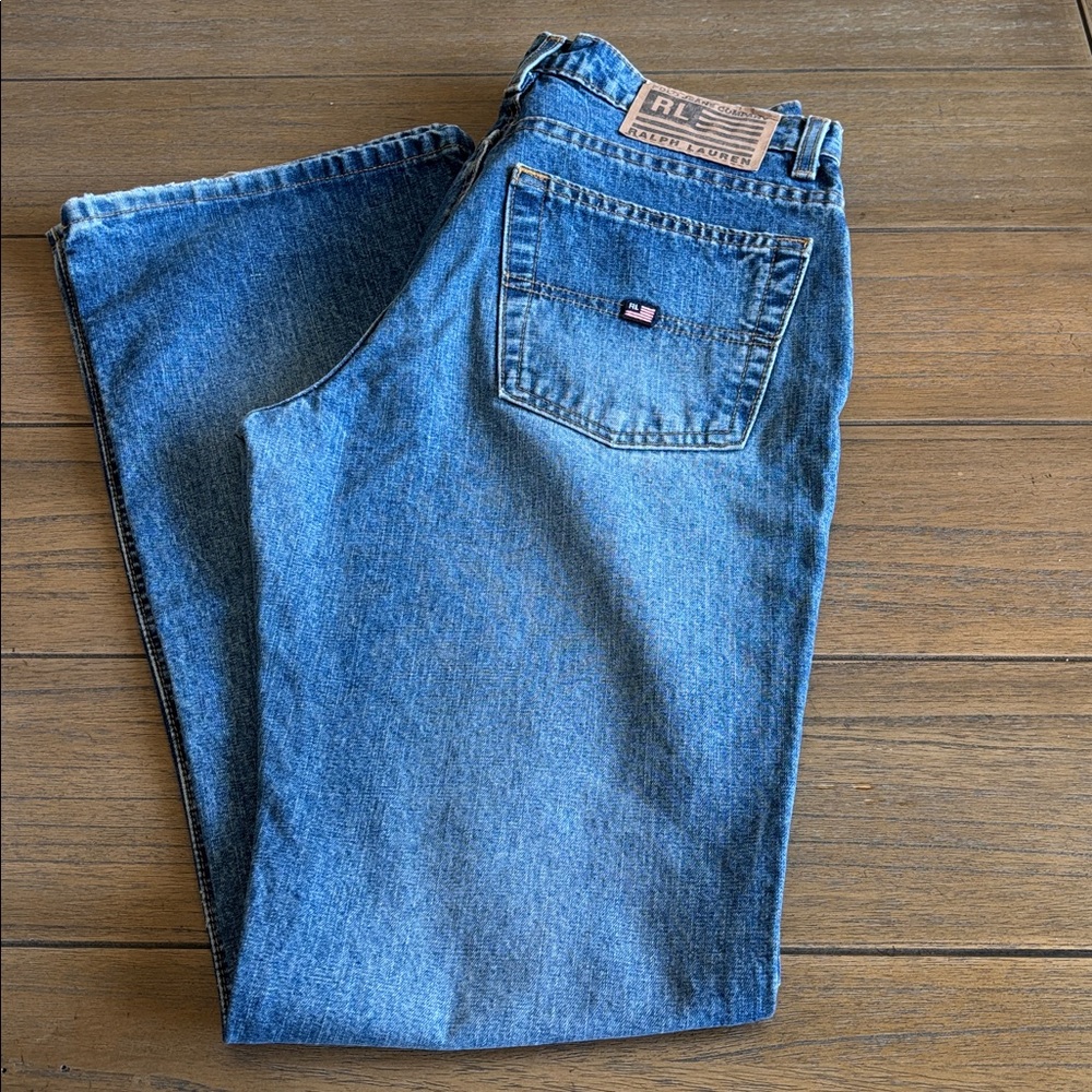 Vtg 90s Polo Jeans Co Ralph Lauren High Rise bootcut Jean Light Wash.Size9/10X32 - Picture 9 of 9